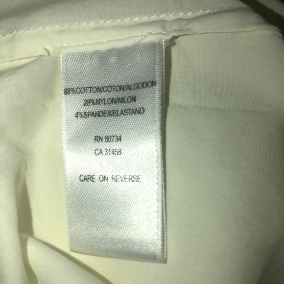 BCBGMaxAzria Cream Color RuffleTop Covered Buttons - Picture 5 of 7